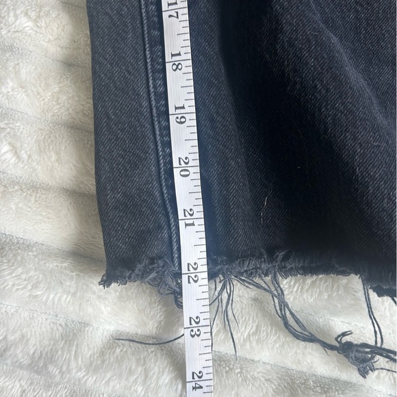 TopShop Moto Crop Womens US26 Black Wide Leg Raw Hem Jeans - Picture 4 of 9